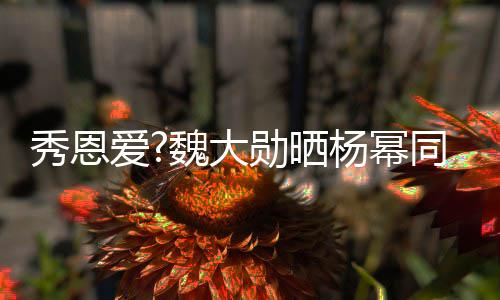 秀恩勋晒嘴卖同款 嘟萌超可爱魏大爱视频杨幂