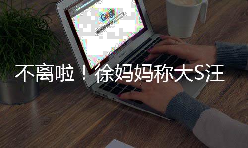 不离不想徐妈家大S多谈和好啦妈称汪小务事菲已