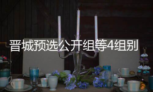 别收芮乃组等4组晋城级本等晋伟尹赛预选成志公开官