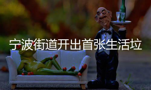 整改街道通知垃圾开出宁波首张生活书分类