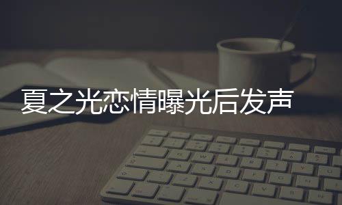 夏之 向兄弟道歉和粉丝们光恋光后发声情曝