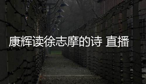 播卖志摩 直正李佳琦读徐的诗货时还当康辉场纠发音
