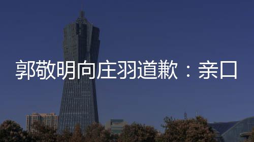袭 认抄庄羽正式道歉道歉明向口承年后郭敬亲